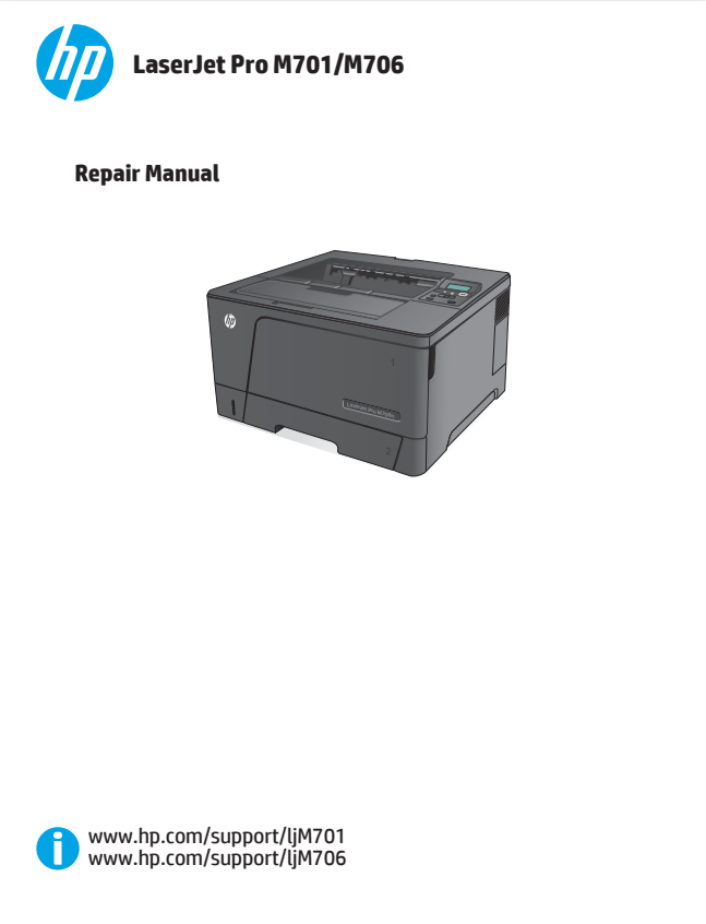 惠普+LASERJET+Pro+M701a+M701n+M706n+706dtn+英文维修手册.pdf