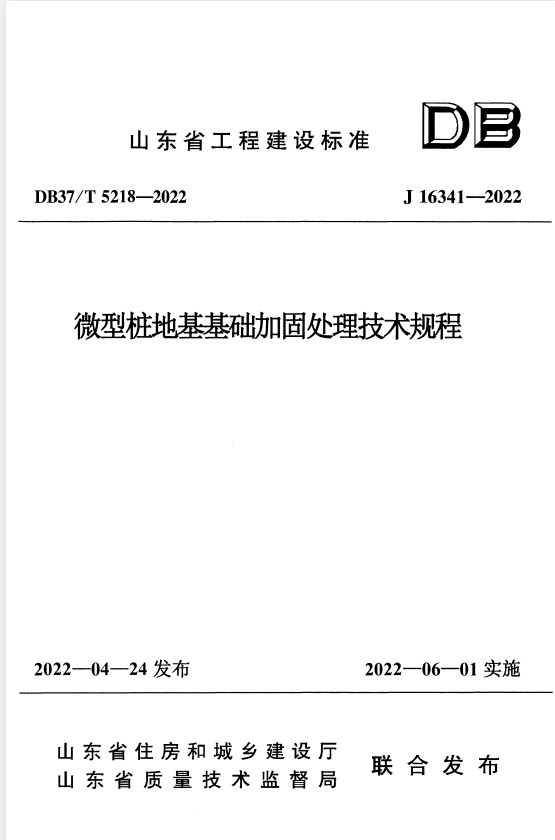 DB37/T 5218-2022 微型桩地基基础加固处理技术规程.pdf