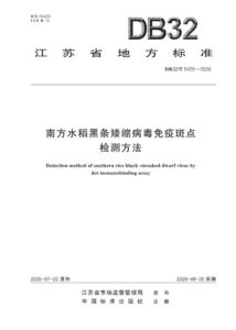 DB32/T 5425—2026 南方水稻黑条矮缩病毒免疫斑点检测方法
