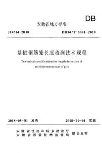 DB34/T 5081-2018 基桩钢筋笼长度检测技术规程