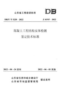 DB37/T 5220-2022 混凝土工程结构实体检测鉴定技术标准