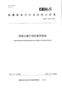 DB65/T 5028-2026 特殊儿童个别化教学指南