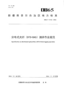 DB65/T 5106-2026 分布式光纤（DTS+DAS）测井作业规范