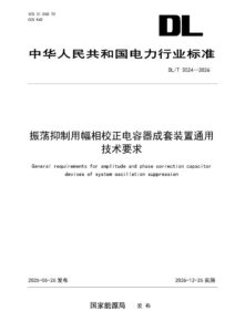 DL/T 3024—2026 振荡抑制用幅相校正电容器成套装置通用技术要求