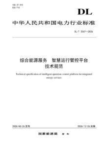 DL/T 3067—2026 综合能源服务 智慧运行管控平台技术规范
