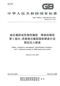 GB/T 39693.5-2025 硫化橡胶或热塑性橡胶 硬度的测定 第5部分：用便携式橡胶国际硬度计法测定压入硬度