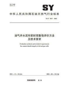 SY/T 7877-2025 油气井水泥环密封完整性评价方法及技术要求