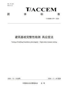 T/ACCEM 079-2024 建筑基桩完整性检测高应变法