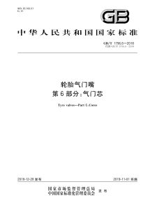 GB/T 1796.6-2018 轮胎气门嘴 第6部分：气门芯